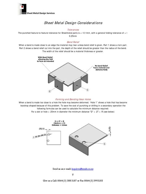 sheet metal design considerations pdf